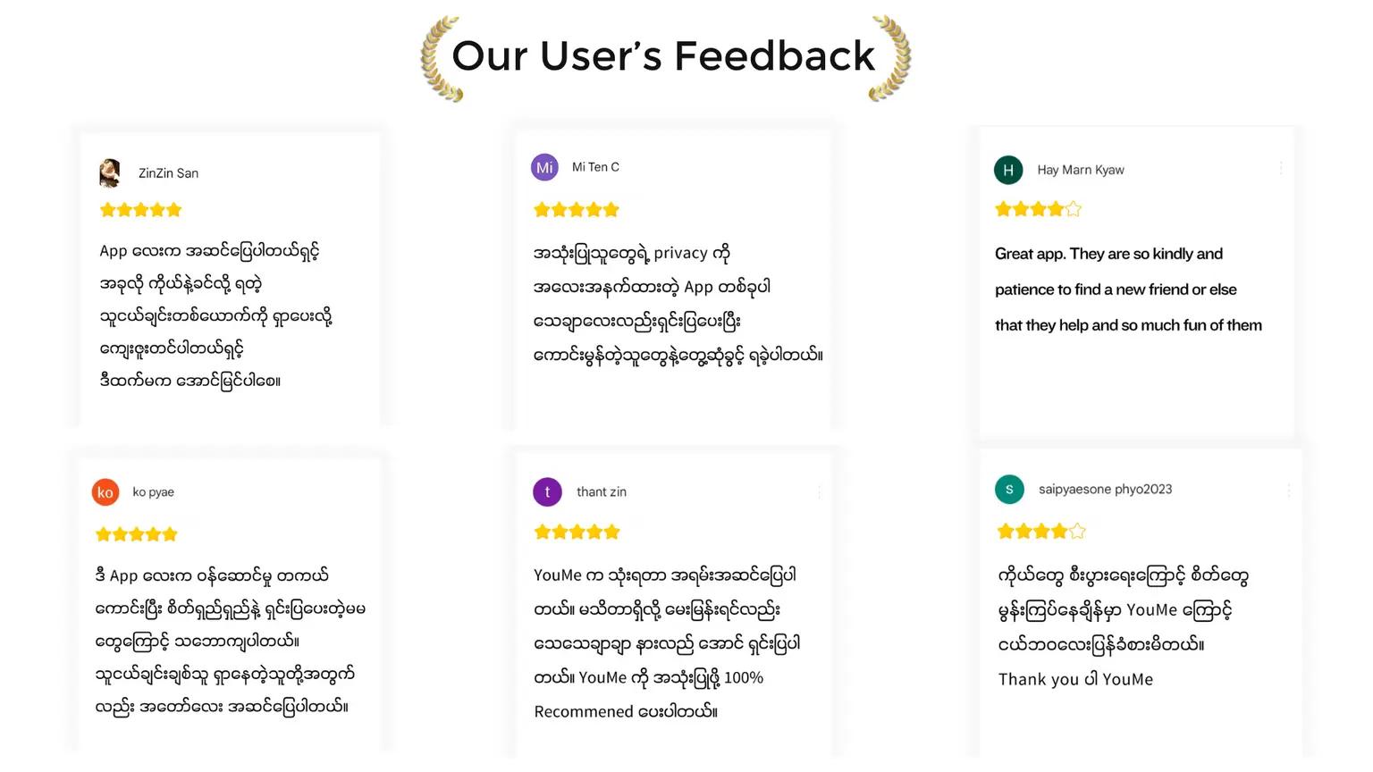 YouMe Customer Ratings and Reviews